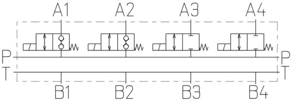 Vorsteuerventil -TG-; 4 Funktionen; 12 VDC
