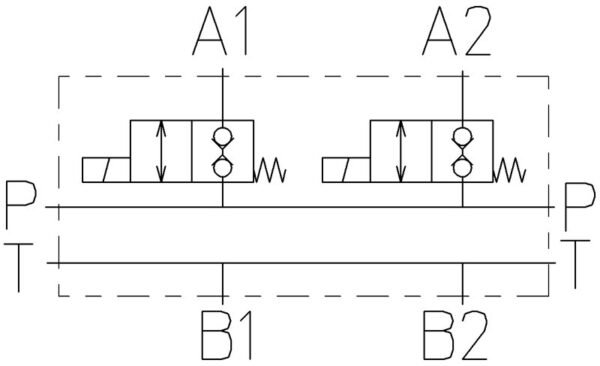 Vorsteuerventil -TG-; 2 Funktionen; 12 VDC