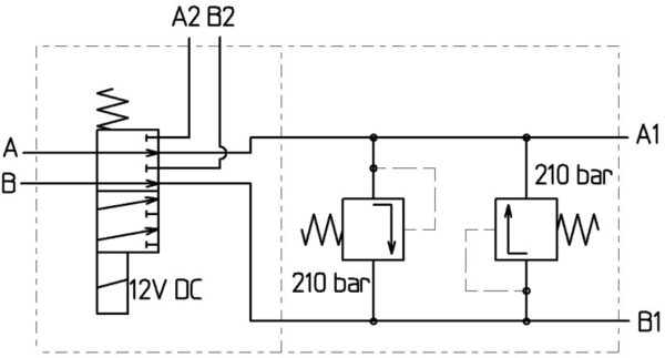 6/2 Wegeventil -TL-; Flanschventilausführung mit Doppelschockplatte