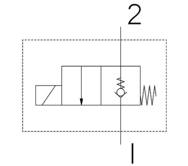 2/2 Wegeventil mit Gehäuse -G-; Anschlussgewinde G3/8; 12 VDC; 100% ED