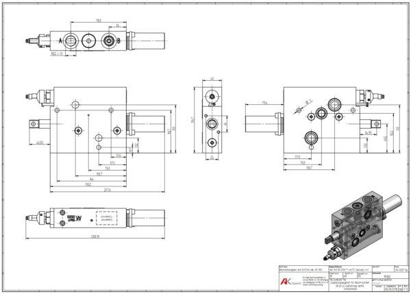 Zusatzsteuergerät für Bosch-System SB 23 LS Typ AK -TB-; Ausführung rechts Sitzdichtend