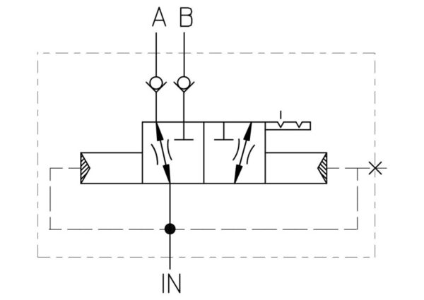 Gassenmarkierungsventil -TG-; 250 bar; 15 l/min; mit Druckschalteranschluss