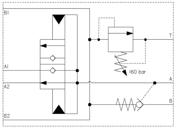 Gassenmarkierungsventil -TL-; 250 bar; 15 l/min; dw mit DBV