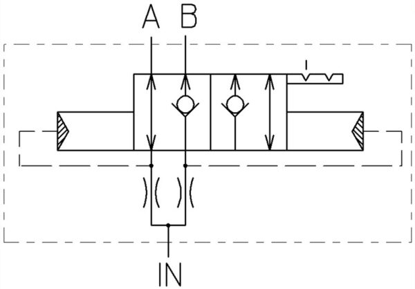 Gassenmarkierungsventil -TG-; 250 bar; 15 l/min; inkl. drei Verschraubungen 12L inkl. Sensorträgern